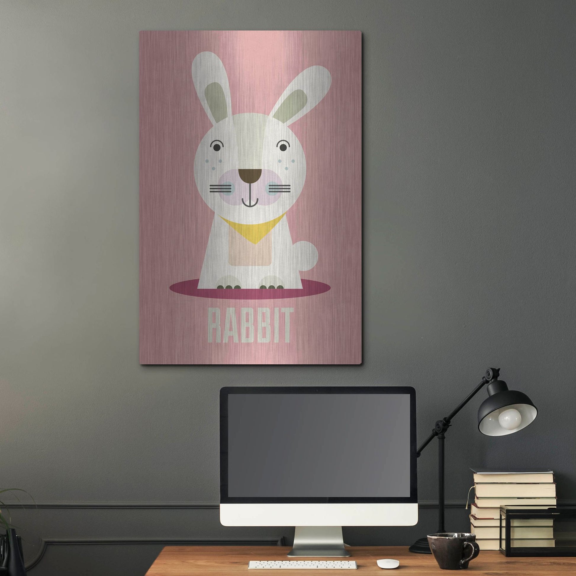 Luxe Metal Art 'Rabbit Kids Nursery' by Gary Williams, Metal Wall Art,24x36