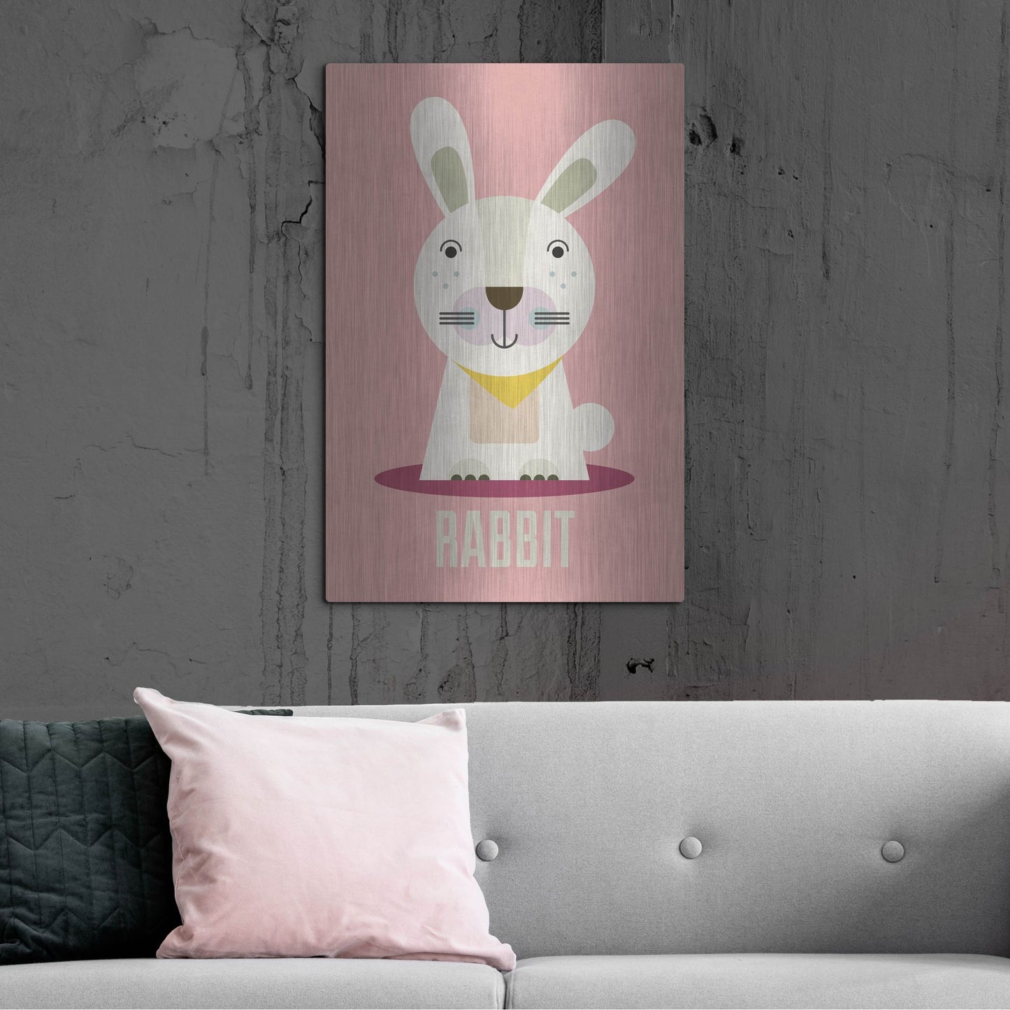 Luxe Metal Art 'Rabbit Kids Nursery' by Gary Williams, Metal Wall Art,24x36