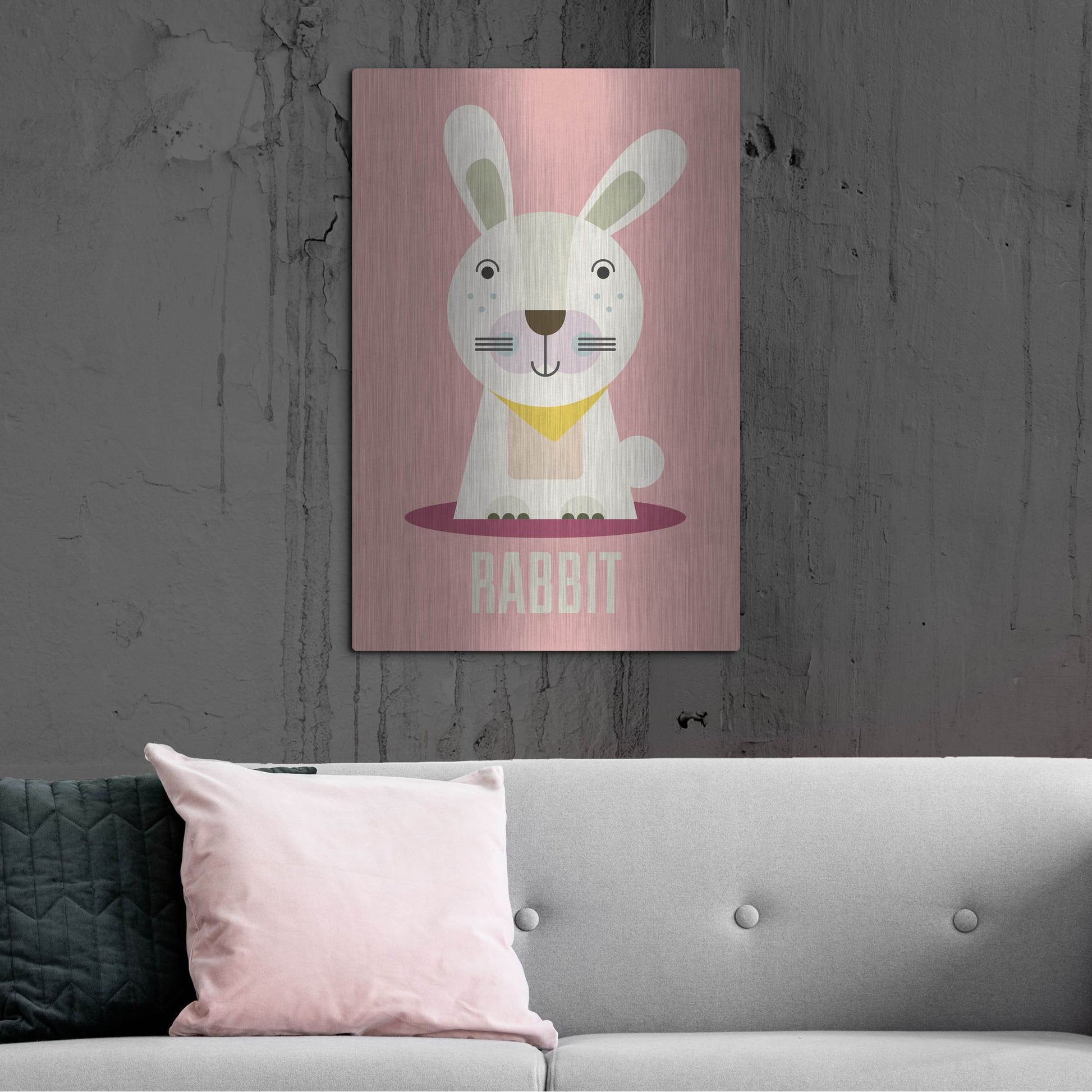 Luxe Metal Art 'Rabbit Kids Nursery' by Gary Williams, Metal Wall Art,24x36