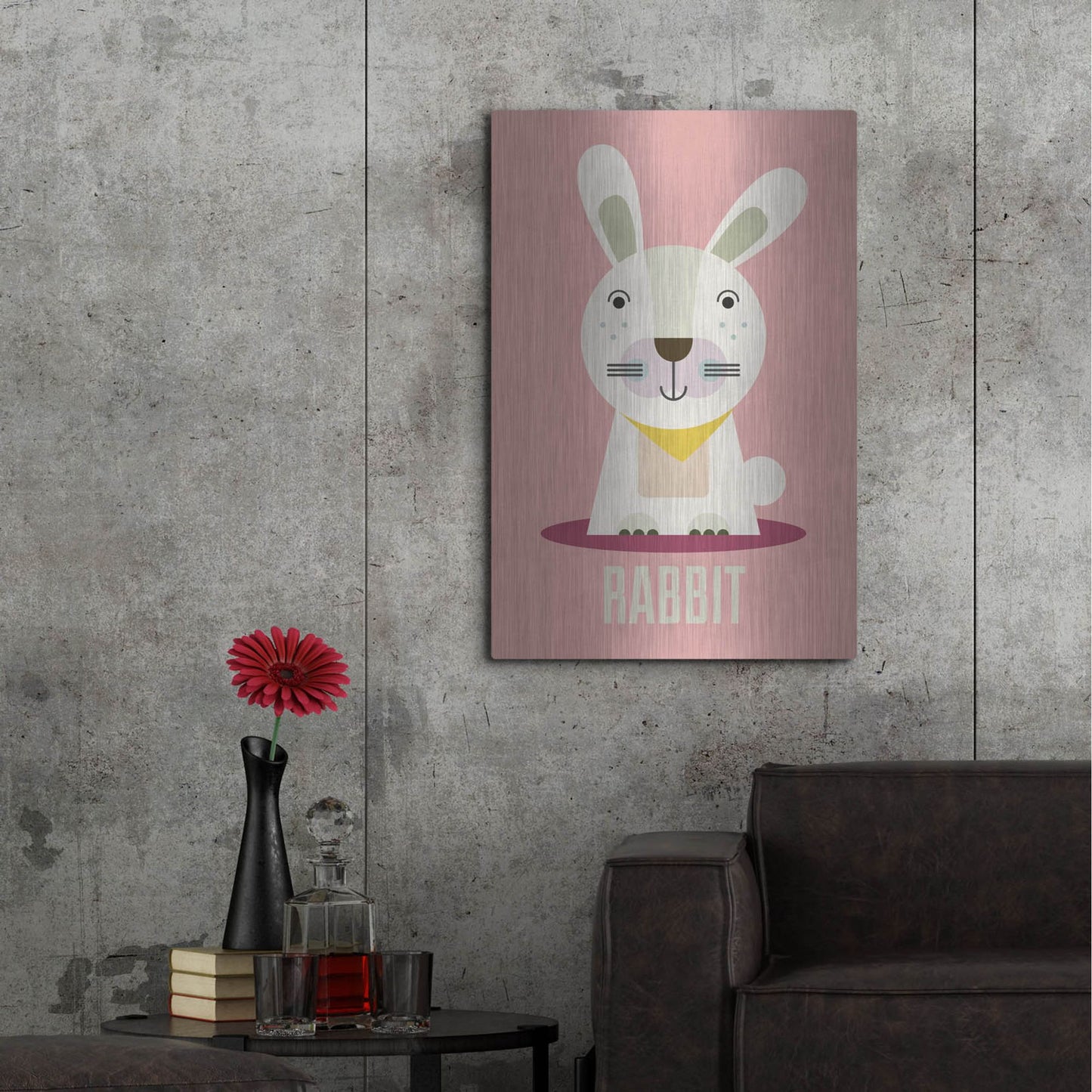 Luxe Metal Art 'Rabbit Kids Nursery' by Gary Williams, Metal Wall Art,24x36