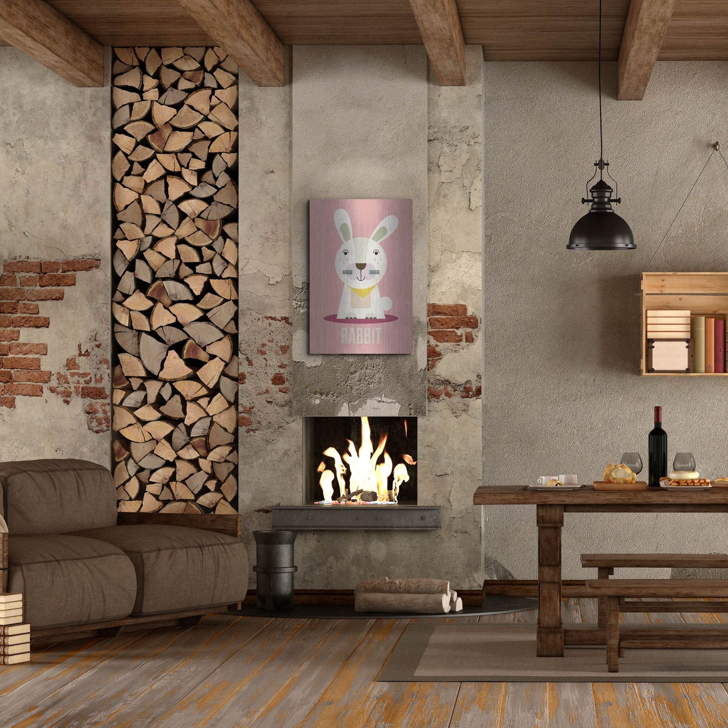 Luxe Metal Art 'Rabbit Kids Nursery' by Gary Williams, Metal Wall Art,24x36