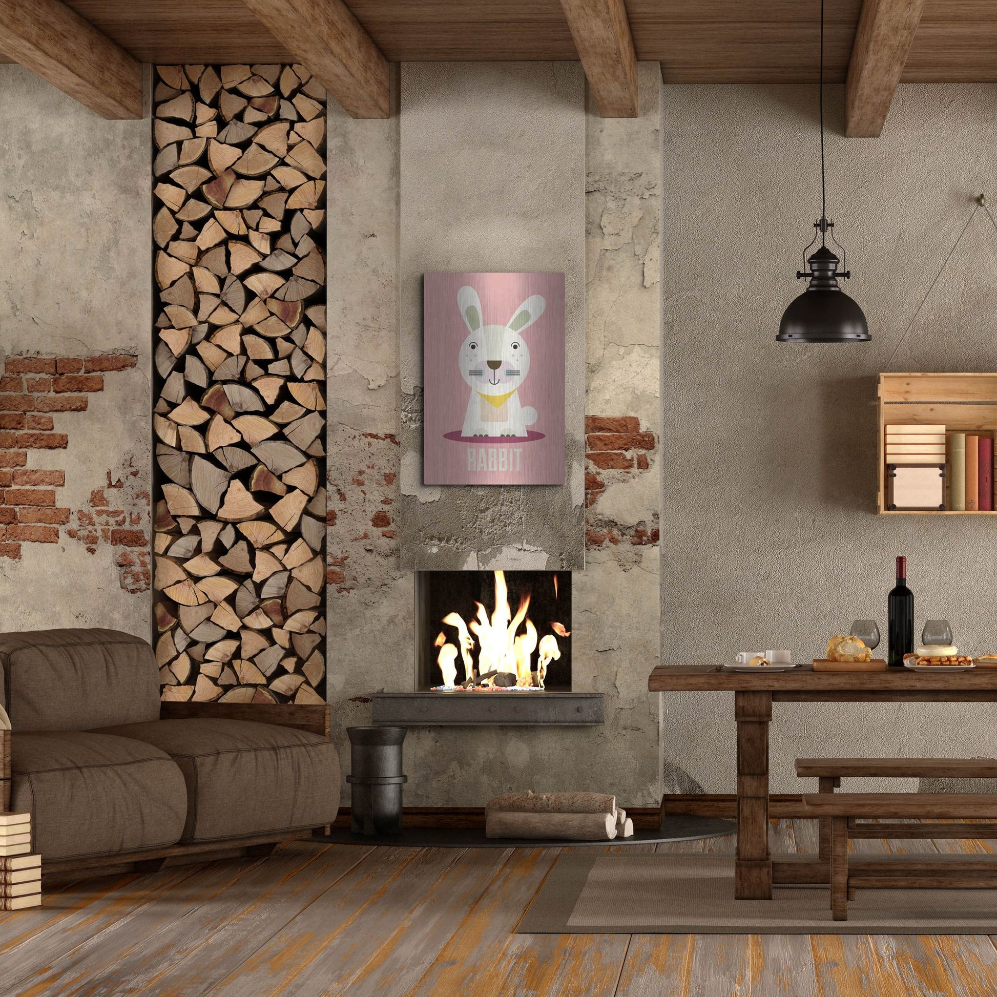 Luxe Metal Art 'Rabbit Kids Nursery' by Gary Williams, Metal Wall Art,24x36