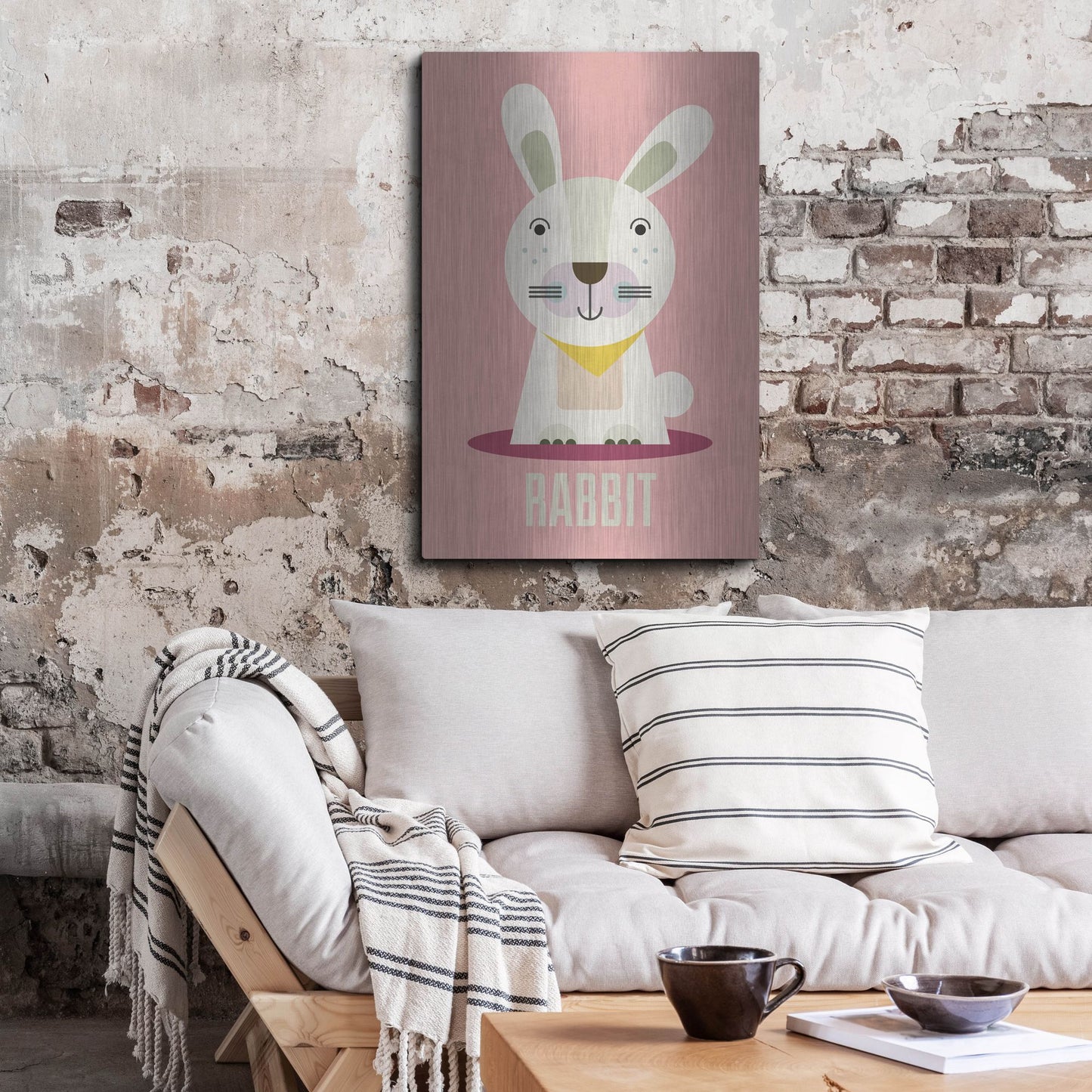 Luxe Metal Art 'Rabbit Kids Nursery' by Gary Williams, Metal Wall Art,24x36