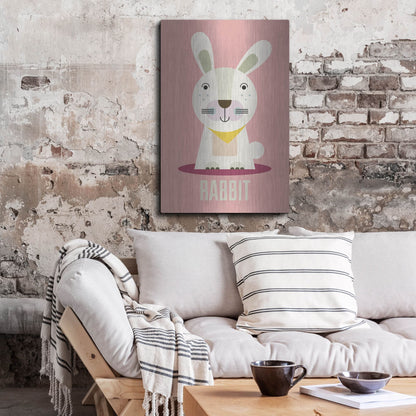 Luxe Metal Art 'Rabbit Kids Nursery' by Gary Williams, Metal Wall Art,24x36