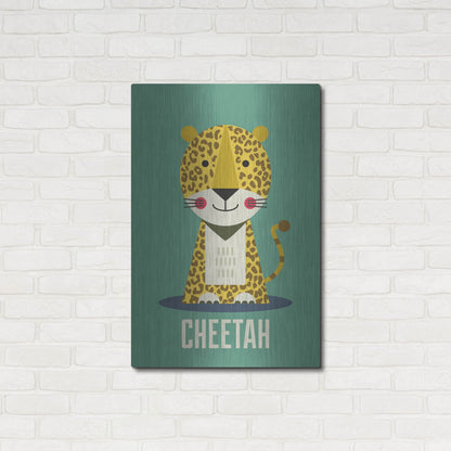Luxe Metal Art 'Cheetah Kids Nursery' by Gary Williams, Metal Wall Art,24x36