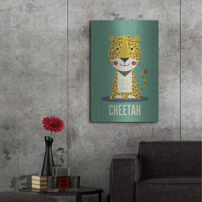 Luxe Metal Art 'Cheetah Kids Nursery' by Gary Williams, Metal Wall Art,24x36