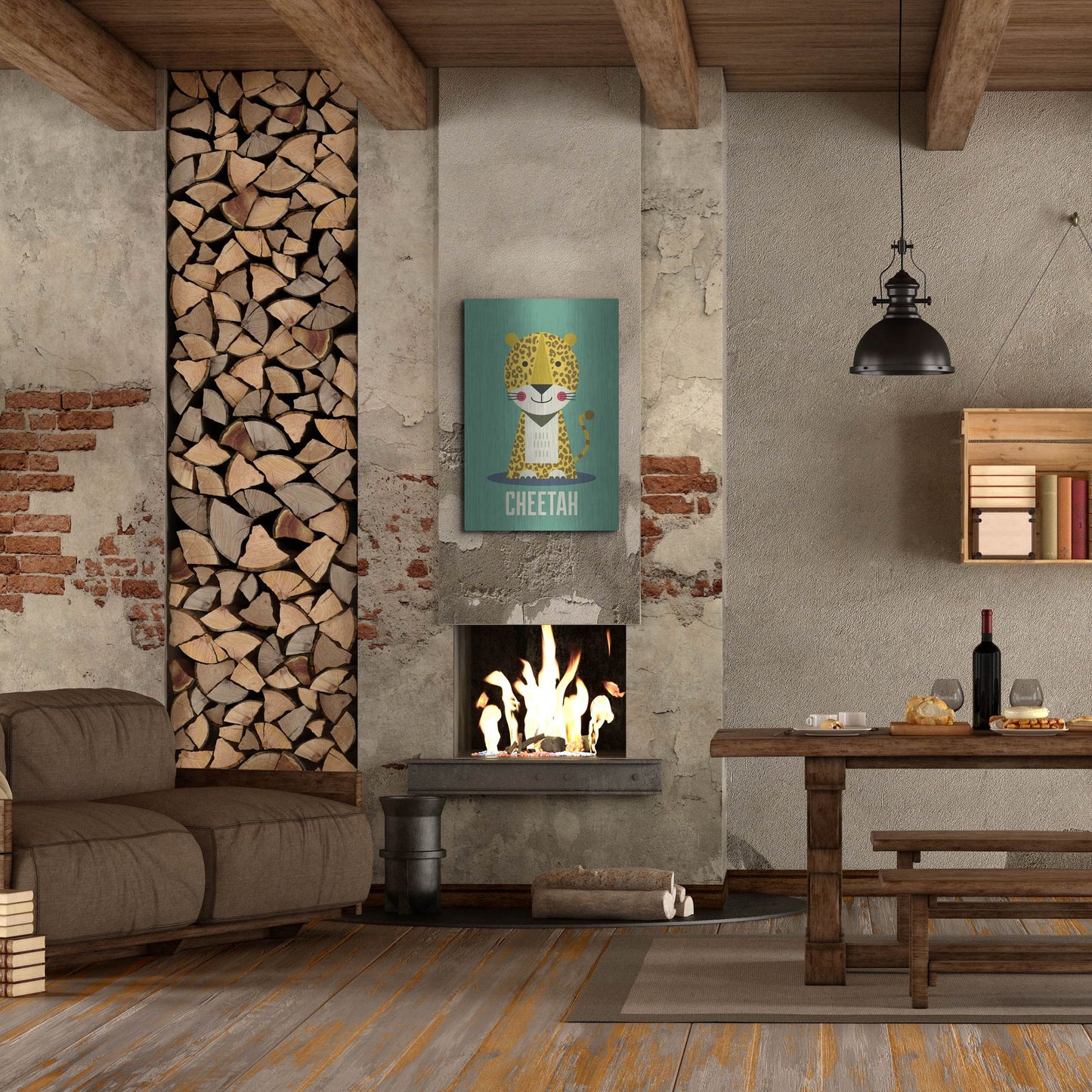 Luxe Metal Art 'Cheetah Kids Nursery' by Gary Williams, Metal Wall Art,24x36