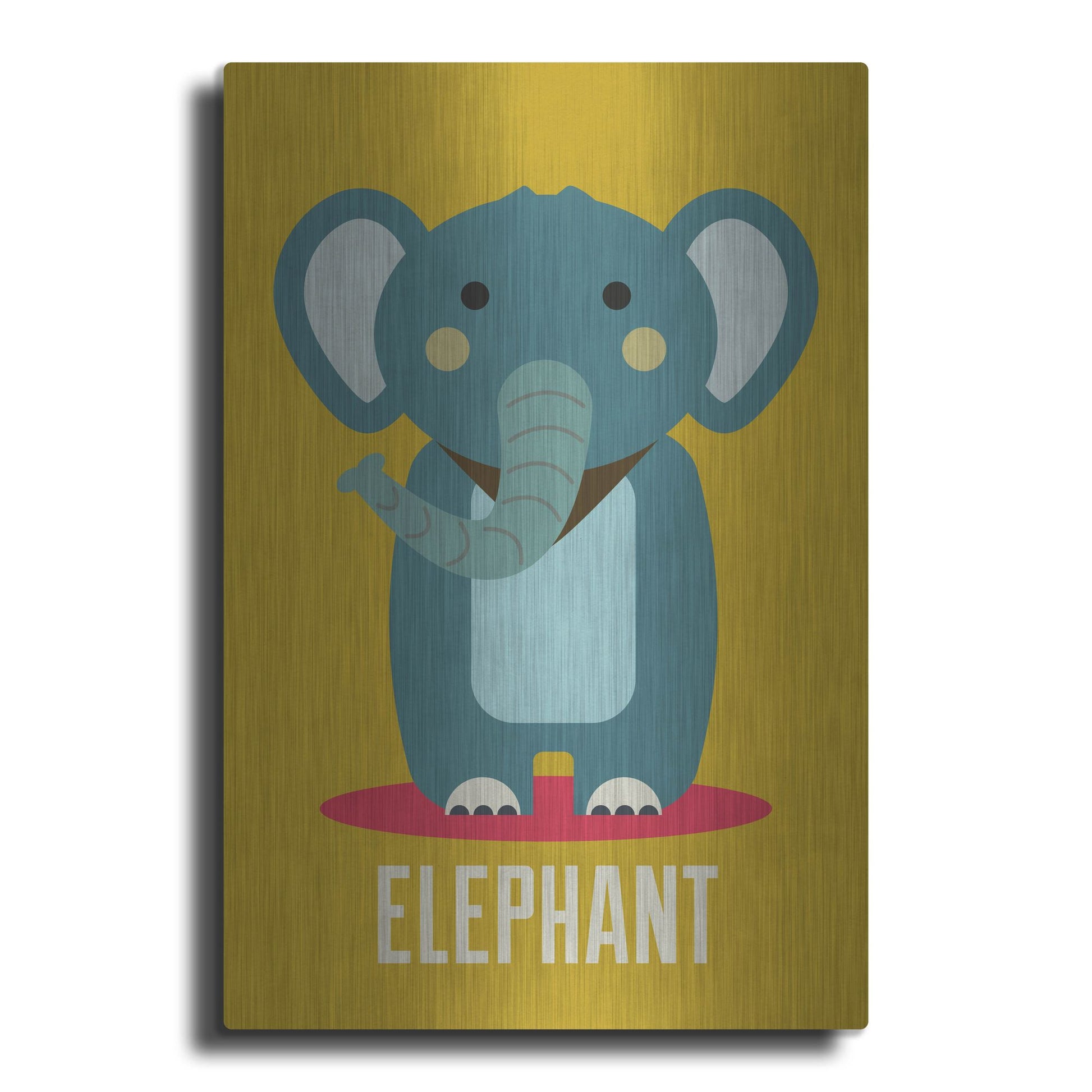 Luxe Metal Art 'Elephant Kids Nursery' by Gary Williams, Metal Wall Art