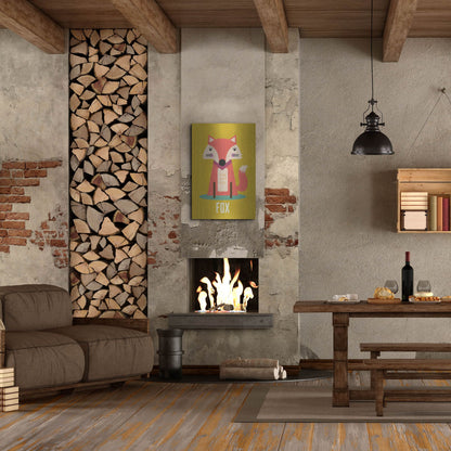 Luxe Metal Art 'Fox Kids Nursery' by Gary Williams, Metal Wall Art,24x36