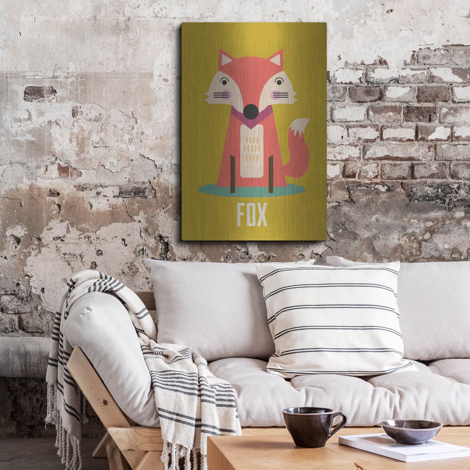 Luxe Metal Art 'Fox Kids Nursery' by Gary Williams, Metal Wall Art,24x36
