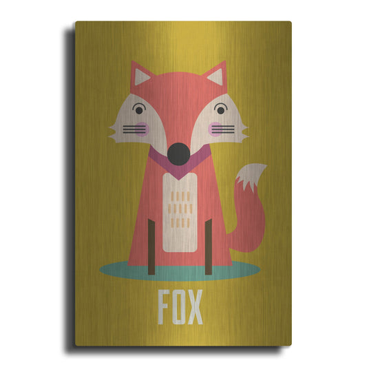 Luxe Metal Art 'Fox Kids Nursery' by Gary Williams, Metal Wall Art