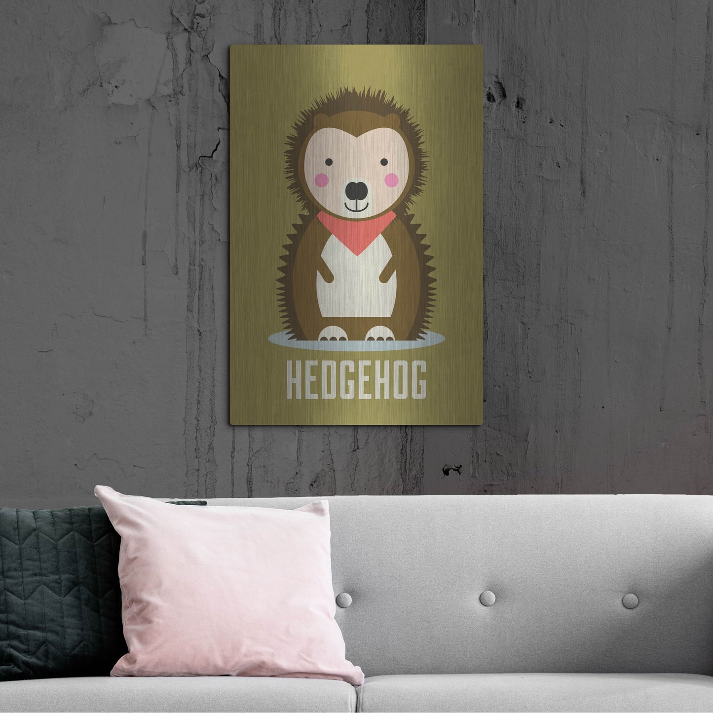 Luxe Metal Art 'Hedgehog Kids Nursery' by Gary Williams, Metal Wall Art,24x36