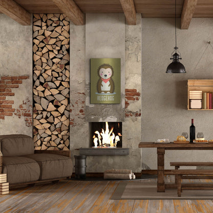 Luxe Metal Art 'Hedgehog Kids Nursery' by Gary Williams, Metal Wall Art,24x36