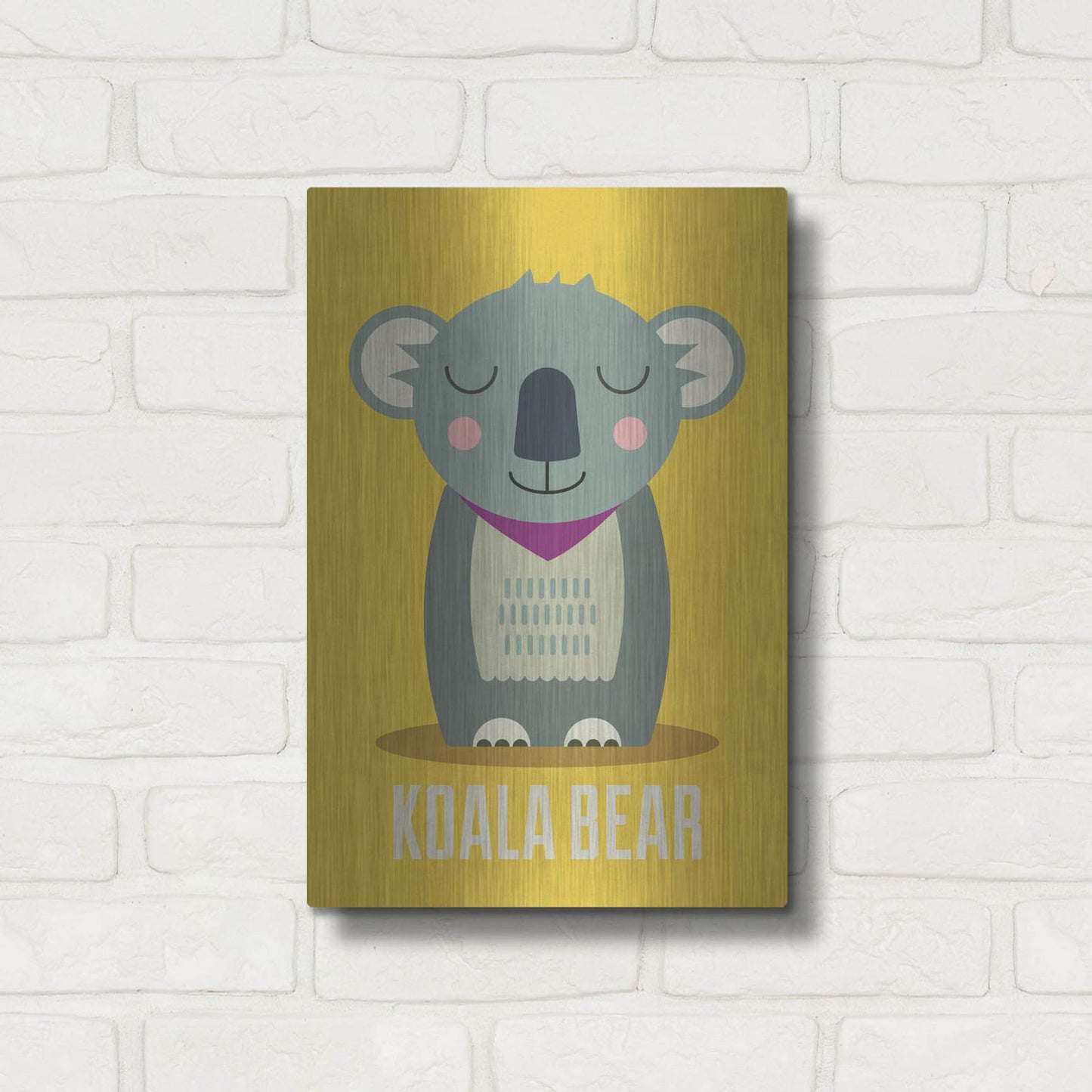 Luxe Metal Art 'Koala Kids Nursery' by Gary Williams, Metal Wall Art,12x16