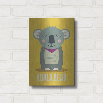 Luxe Metal Art 'Koala Kids Nursery' by Gary Williams, Metal Wall Art,12x16