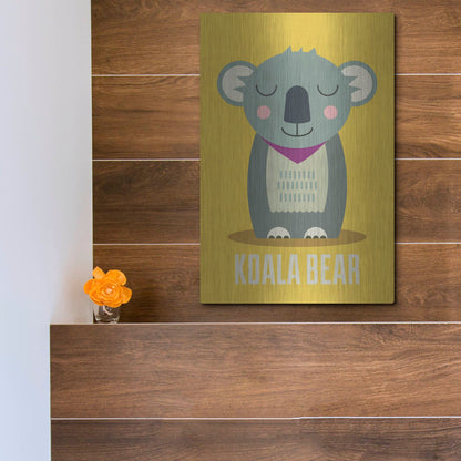 Luxe Metal Art 'Koala Kids Nursery' by Gary Williams, Metal Wall Art,12x16
