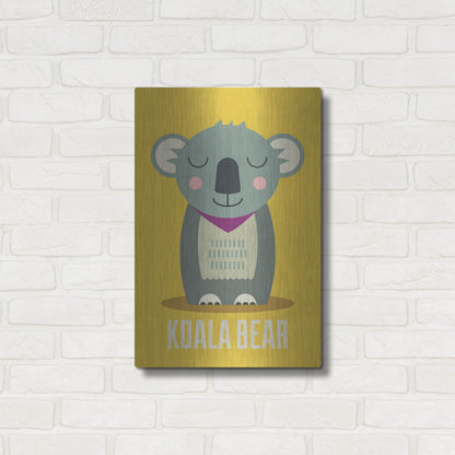 Luxe Metal Art 'Koala Kids Nursery' by Gary Williams, Metal Wall Art,16x24