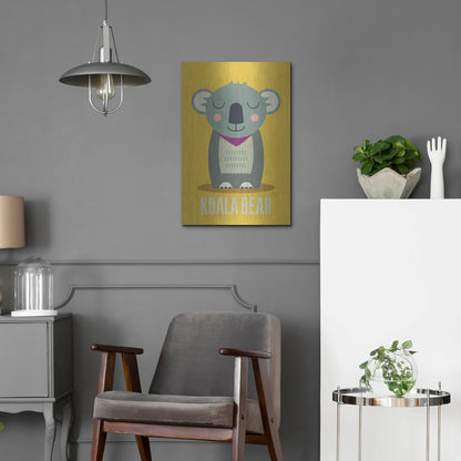 Luxe Metal Art 'Koala Kids Nursery' by Gary Williams, Metal Wall Art,16x24