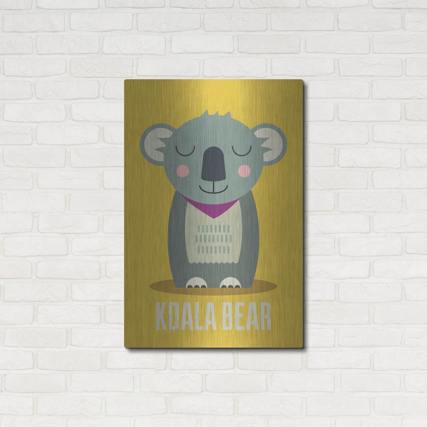 Luxe Metal Art 'Koala Kids Nursery' by Gary Williams, Metal Wall Art,24x36