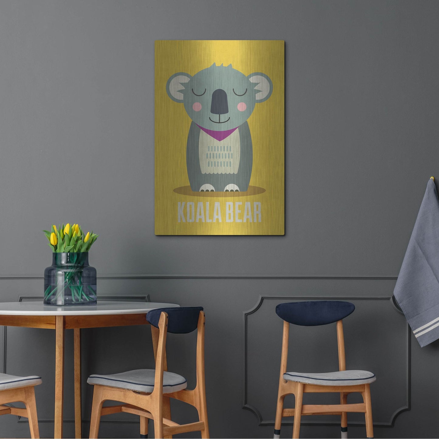 Luxe Metal Art 'Koala Kids Nursery' by Gary Williams, Metal Wall Art,24x36