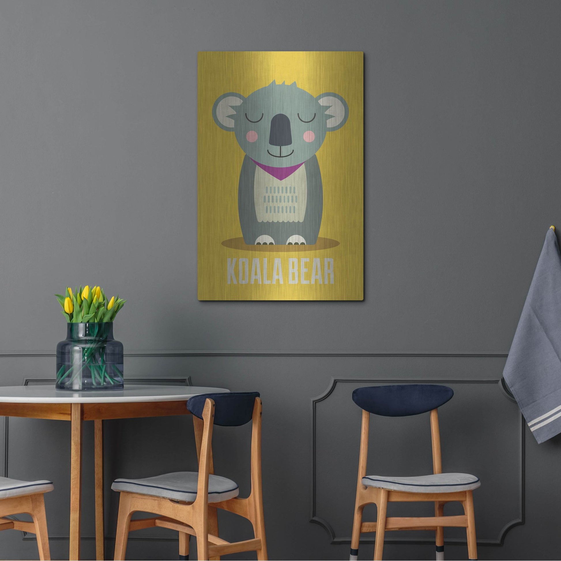 Luxe Metal Art 'Koala Kids Nursery' by Gary Williams, Metal Wall Art,24x36