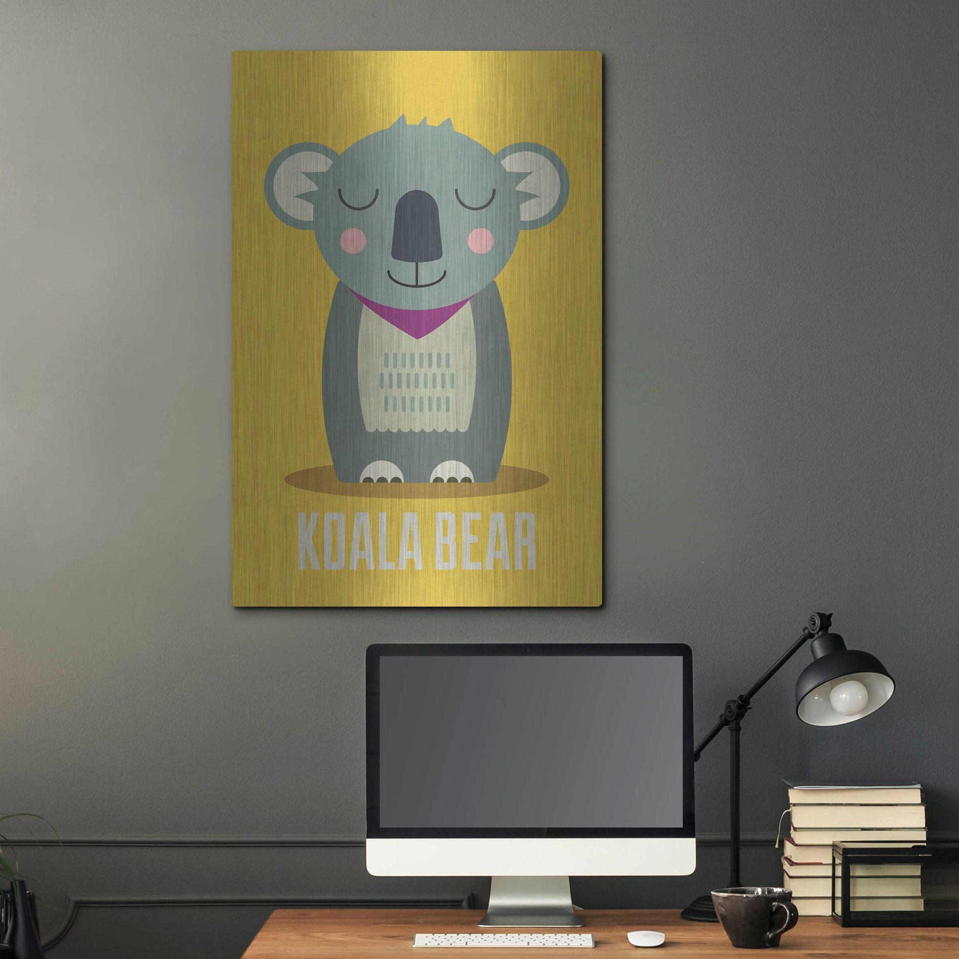 Luxe Metal Art 'Koala Kids Nursery' by Gary Williams, Metal Wall Art,24x36