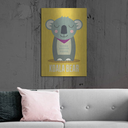 Luxe Metal Art 'Koala Kids Nursery' by Gary Williams, Metal Wall Art,24x36