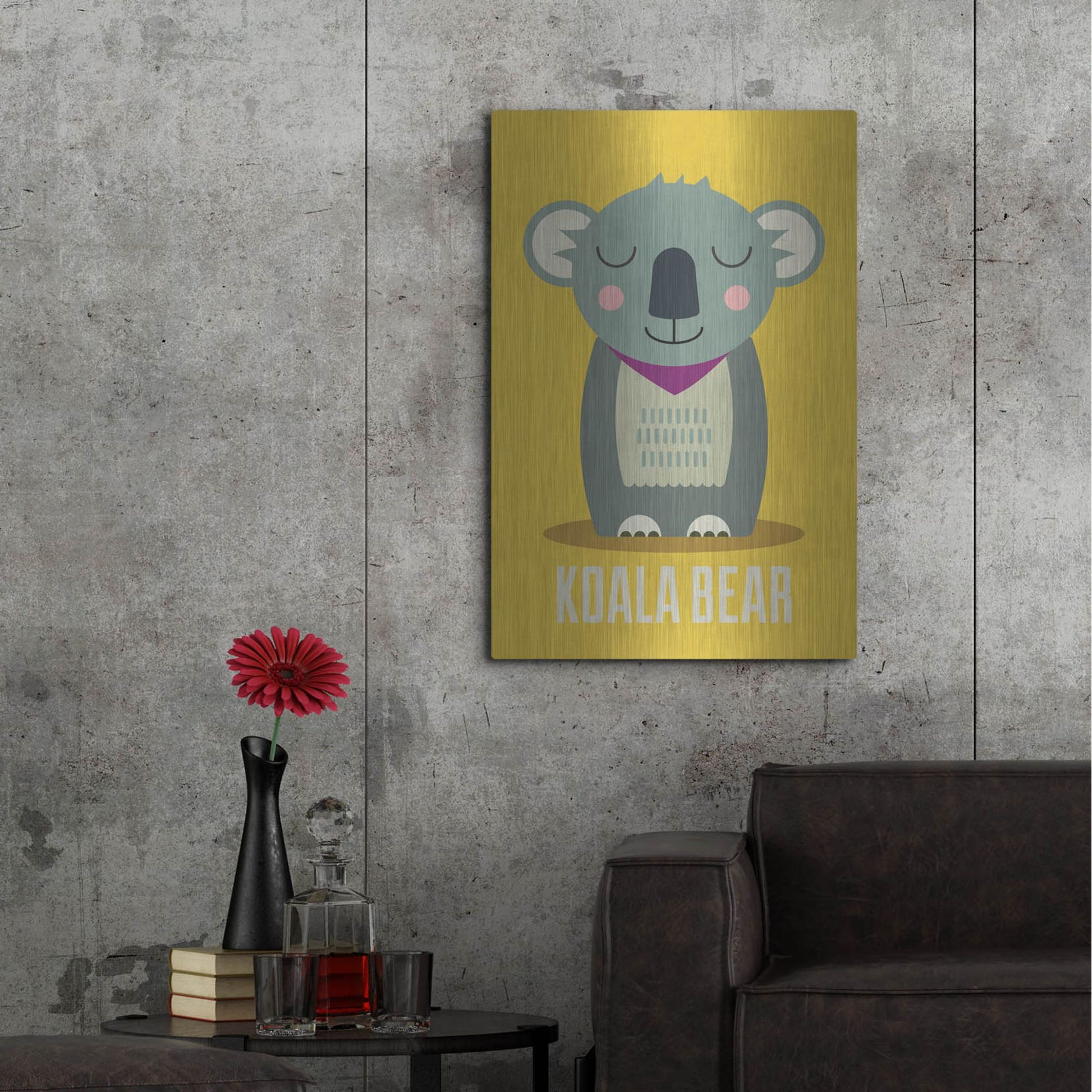 Luxe Metal Art 'Koala Kids Nursery' by Gary Williams, Metal Wall Art,24x36