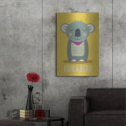 Luxe Metal Art 'Koala Kids Nursery' by Gary Williams, Metal Wall Art,24x36