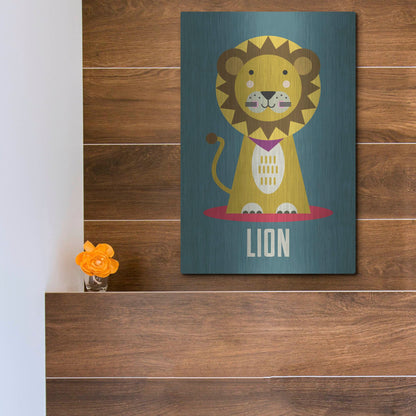 Luxe Metal Art 'Lion Kids Nursery' by Gary Williams, Metal Wall Art,12x16