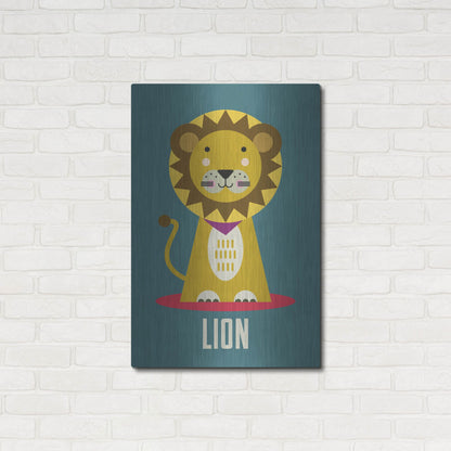 Luxe Metal Art 'Lion Kids Nursery' by Gary Williams, Metal Wall Art,24x36
