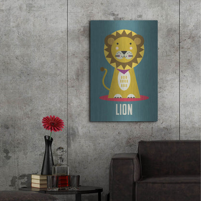 Luxe Metal Art 'Lion Kids Nursery' by Gary Williams, Metal Wall Art,24x36