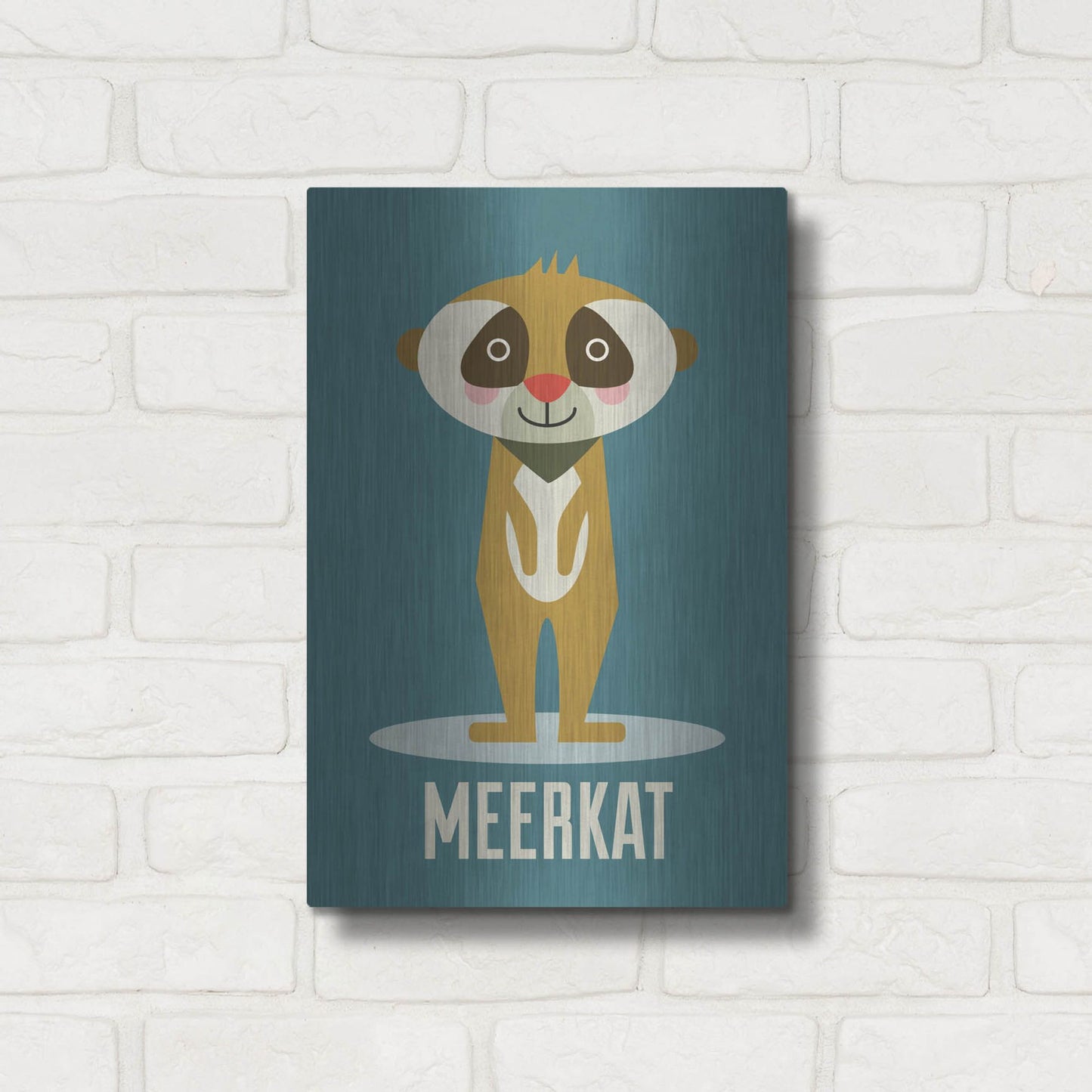 Luxe Metal Art 'Meerkat Kids Nursery' by Gary Williams, Metal Wall Art,12x16