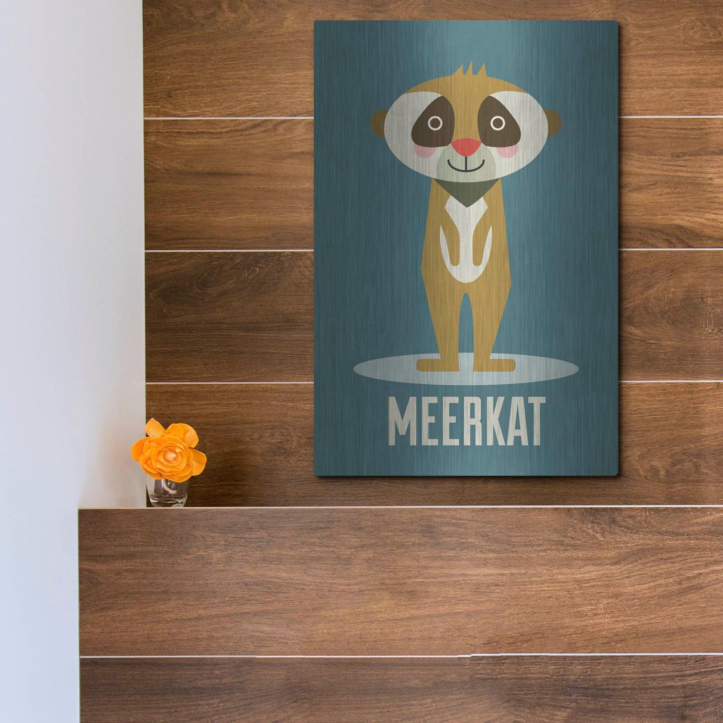 Luxe Metal Art 'Meerkat Kids Nursery' by Gary Williams, Metal Wall Art,12x16