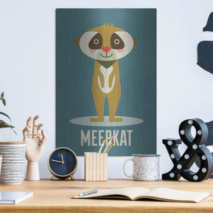 Luxe Metal Art 'Meerkat Kids Nursery' by Gary Williams, Metal Wall Art,12x16