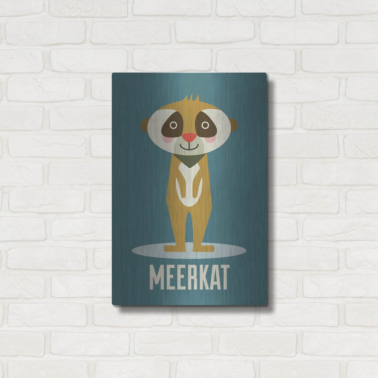 Luxe Metal Art 'Meerkat Kids Nursery' by Gary Williams, Metal Wall Art,16x24
