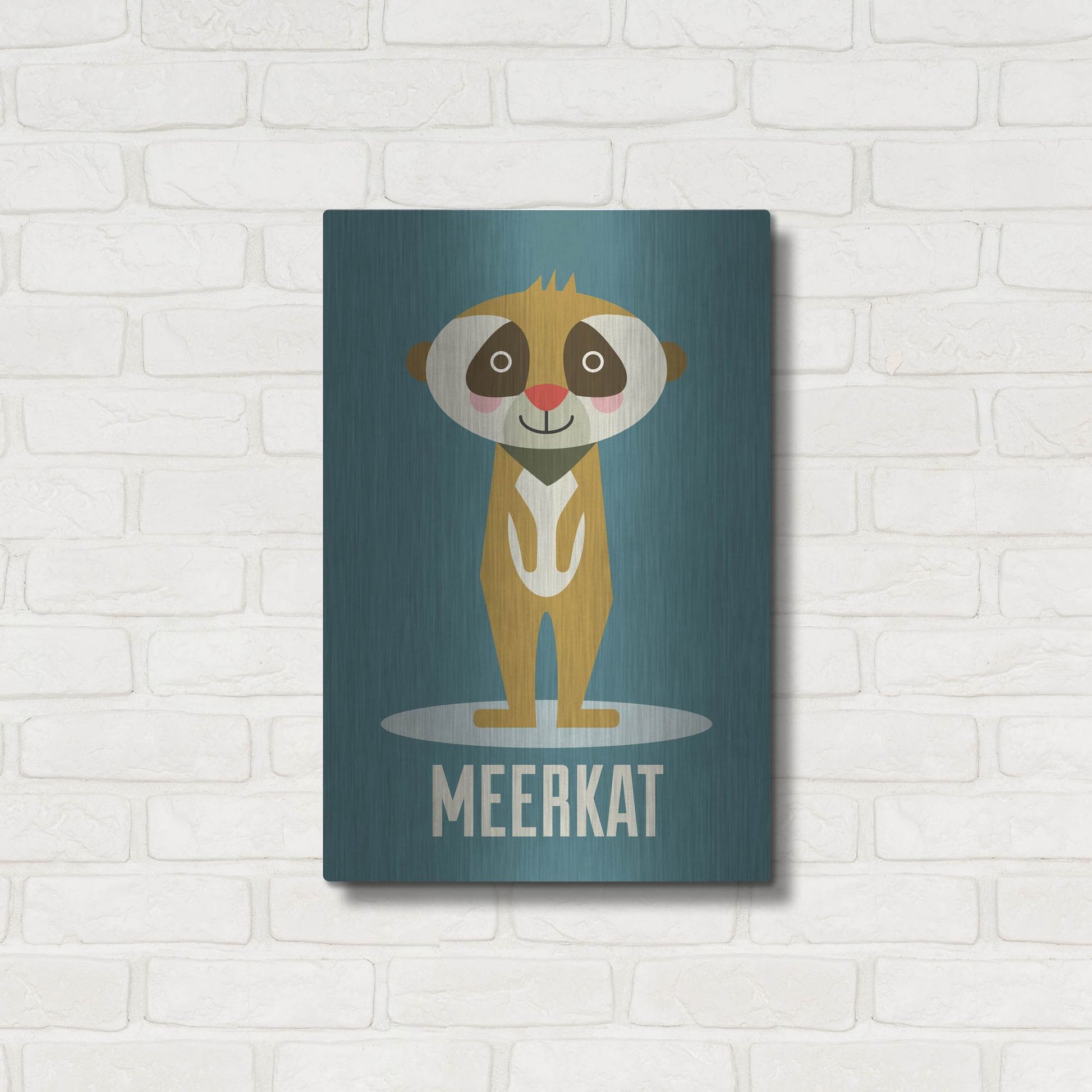 Luxe Metal Art 'Meerkat Kids Nursery' by Gary Williams, Metal Wall Art,16x24