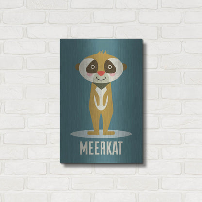 Luxe Metal Art 'Meerkat Kids Nursery' by Gary Williams, Metal Wall Art,16x24