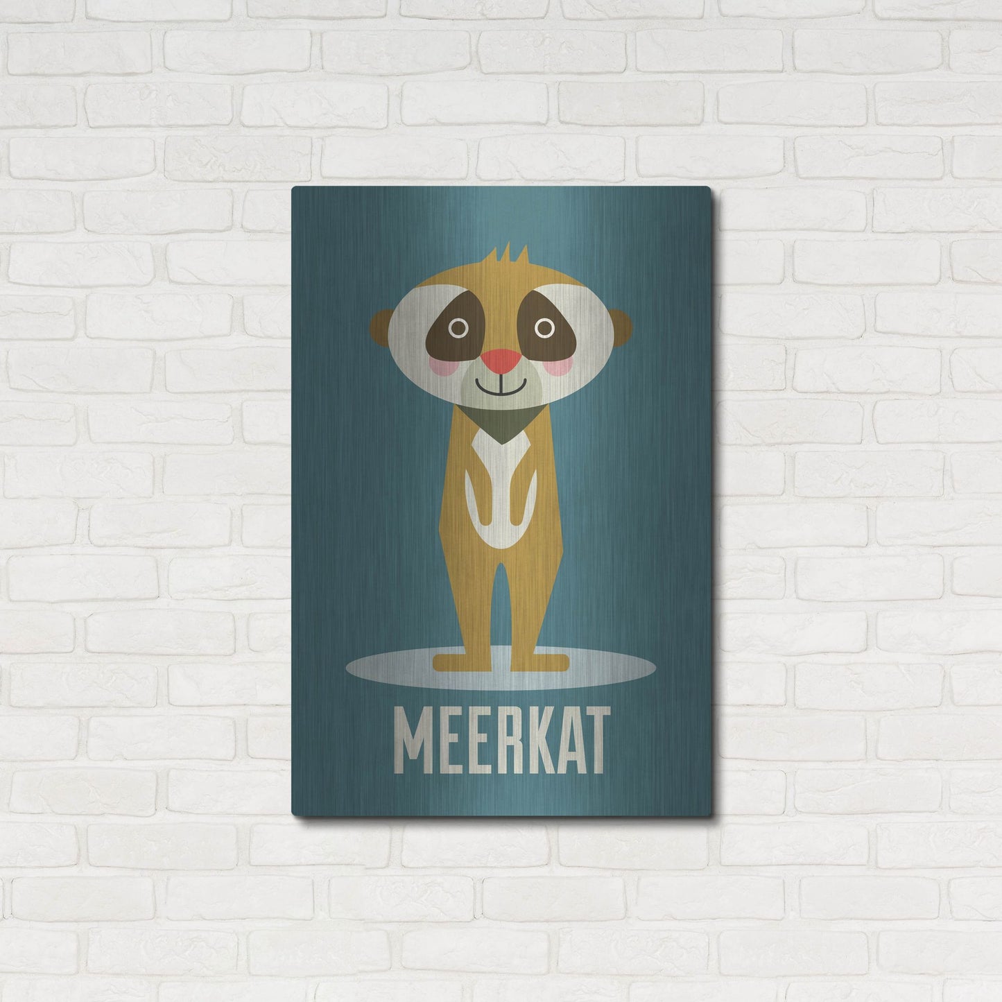Luxe Metal Art 'Meerkat Kids Nursery' by Gary Williams, Metal Wall Art,24x36