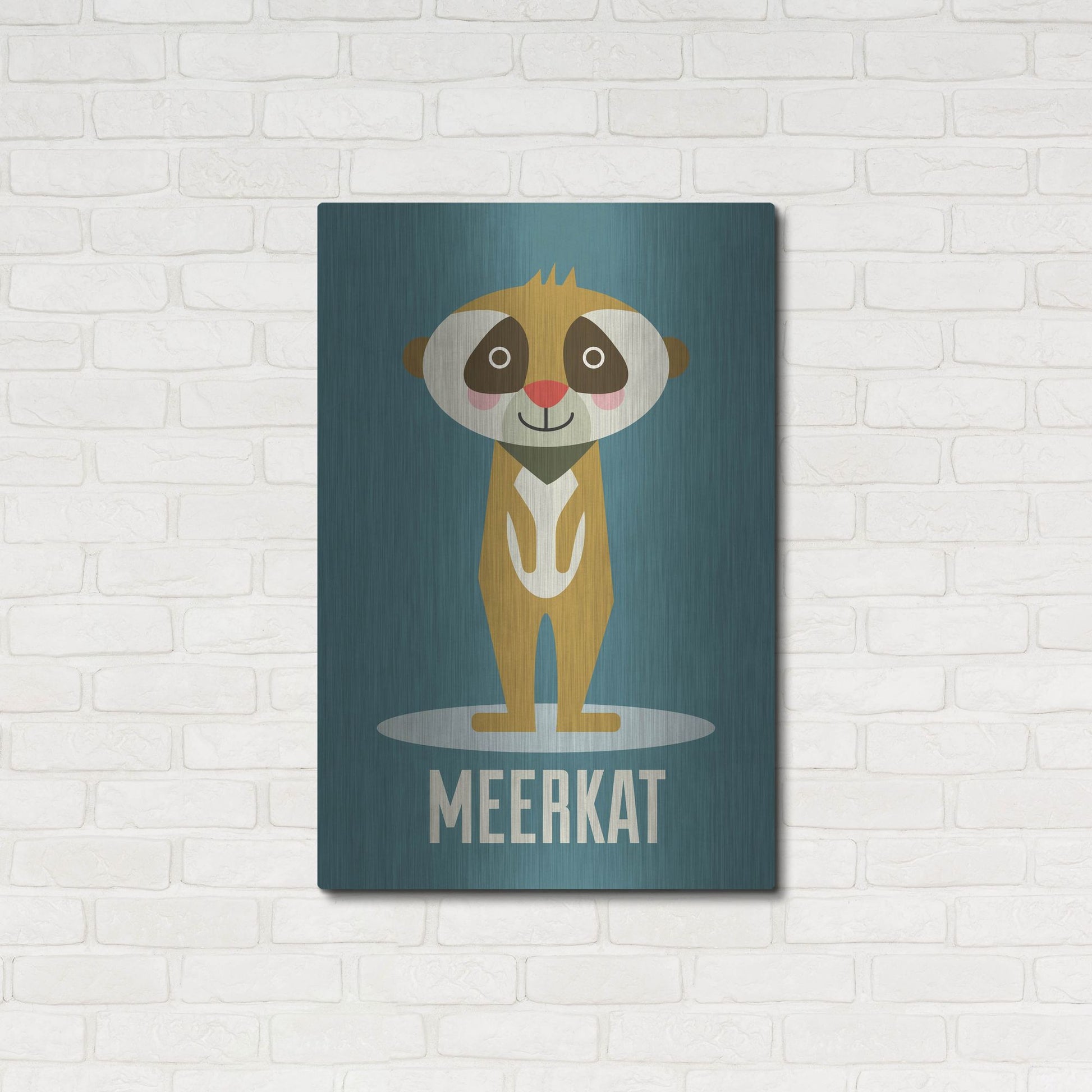 Luxe Metal Art 'Meerkat Kids Nursery' by Gary Williams, Metal Wall Art,24x36