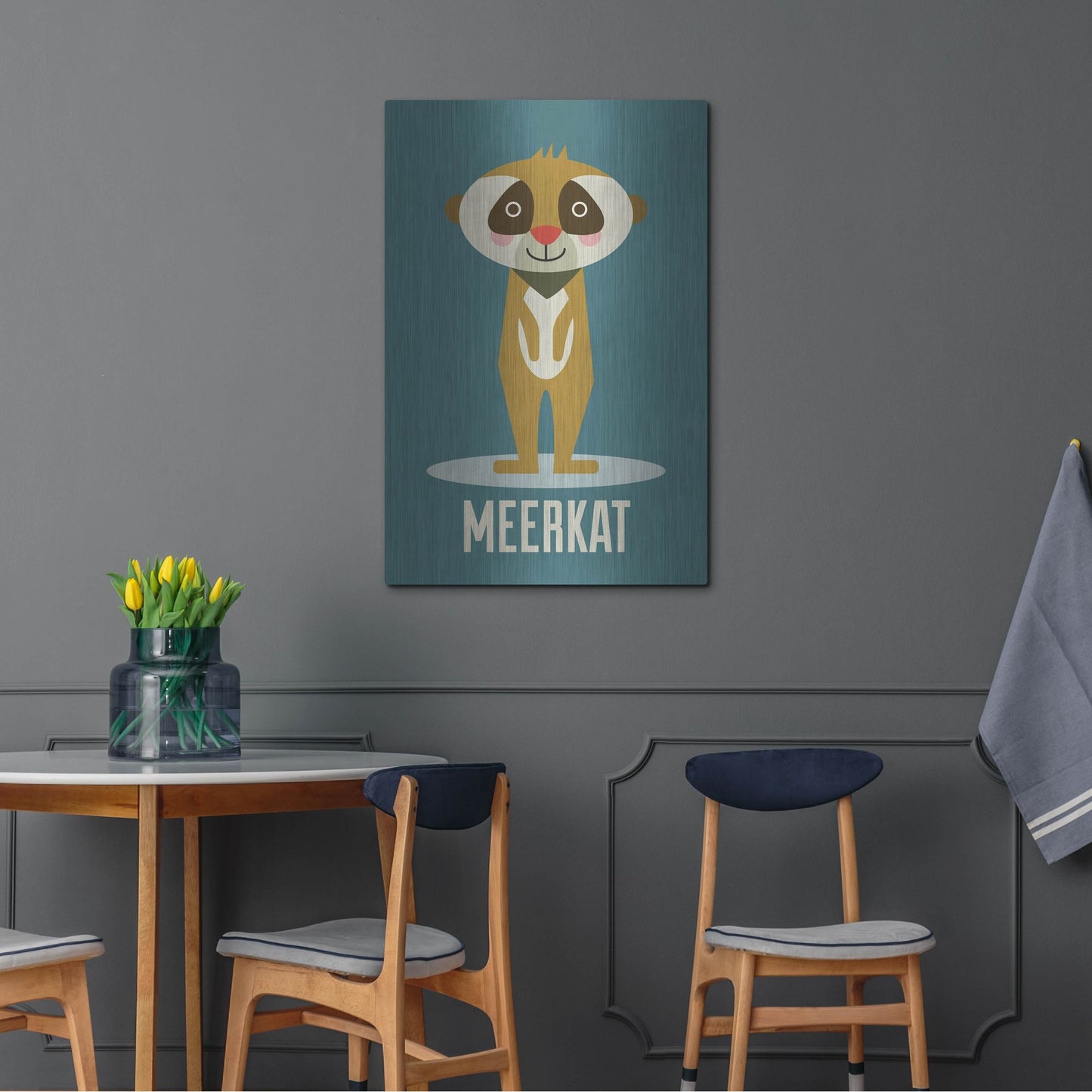 Luxe Metal Art 'Meerkat Kids Nursery' by Gary Williams, Metal Wall Art,24x36