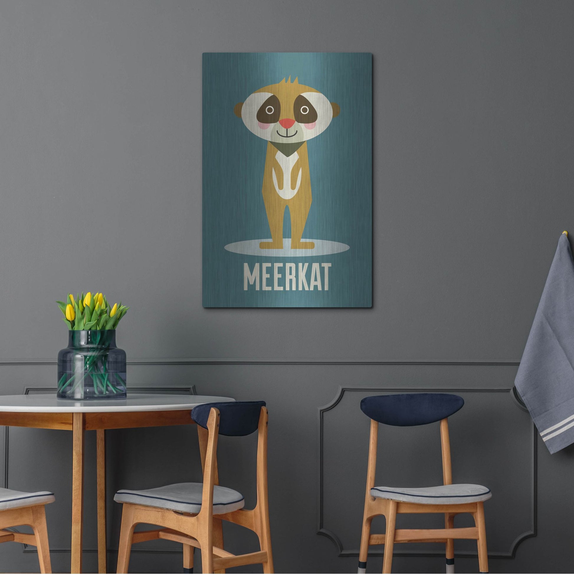 Luxe Metal Art 'Meerkat Kids Nursery' by Gary Williams, Metal Wall Art,24x36