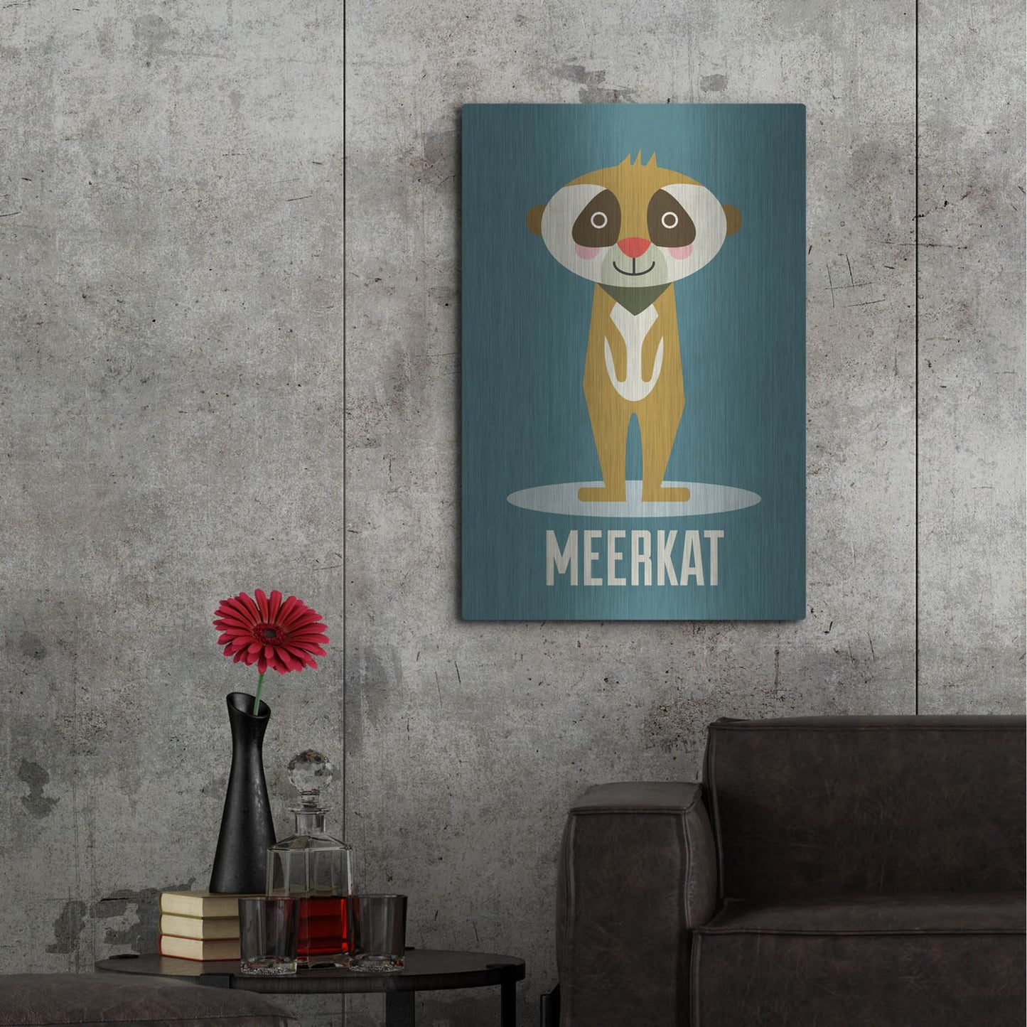 Luxe Metal Art 'Meerkat Kids Nursery' by Gary Williams, Metal Wall Art,24x36