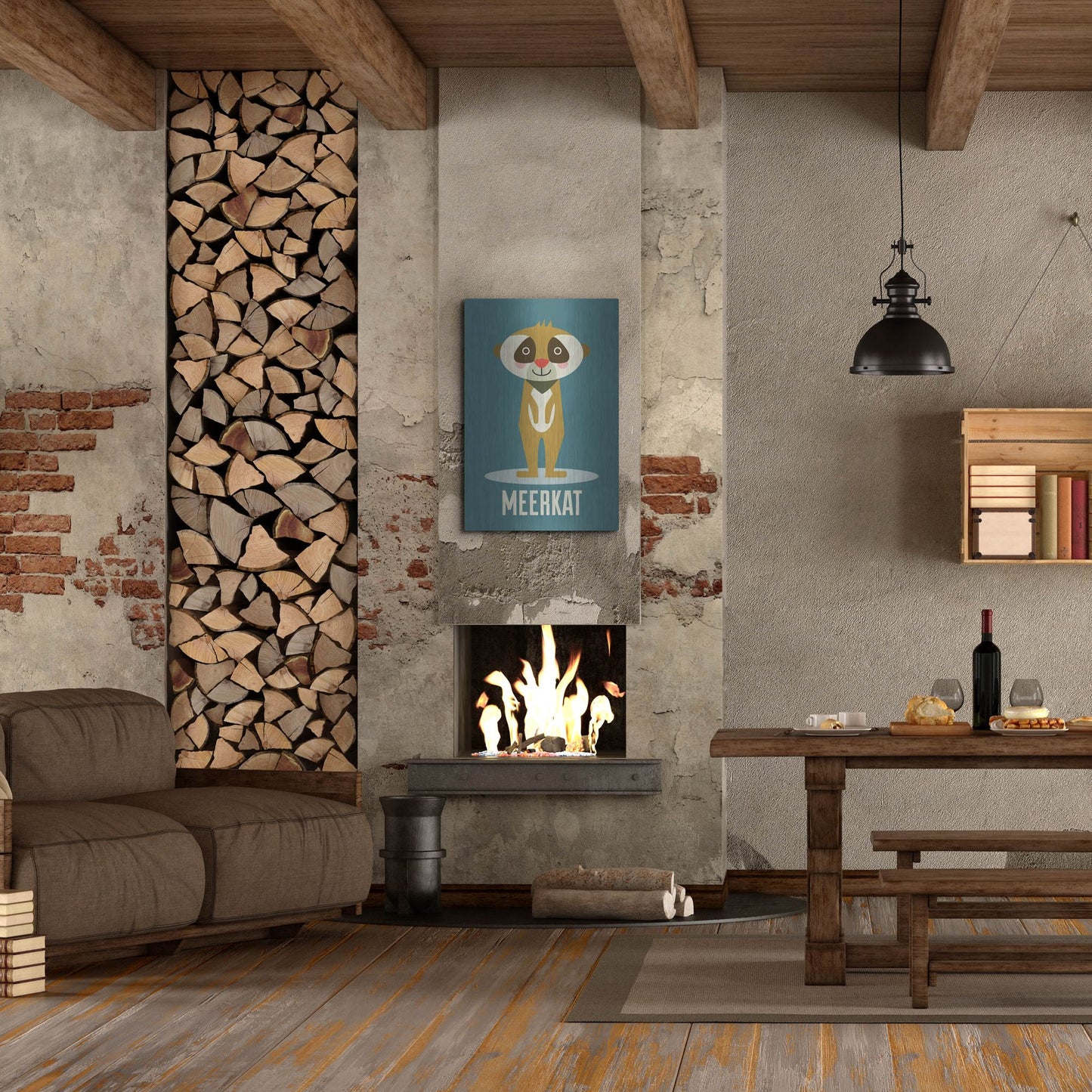 Luxe Metal Art 'Meerkat Kids Nursery' by Gary Williams, Metal Wall Art,24x36