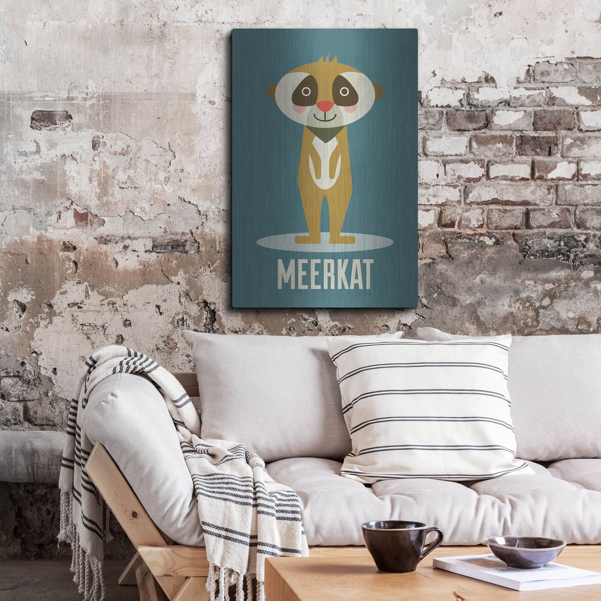 Luxe Metal Art 'Meerkat Kids Nursery' by Gary Williams, Metal Wall Art,24x36