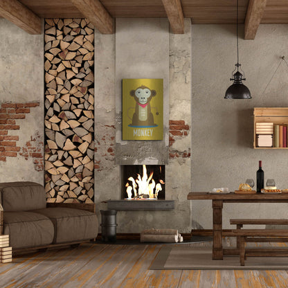 Luxe Metal Art 'Monkey Kids Nursery' by Gary Williams, Metal Wall Art,24x36