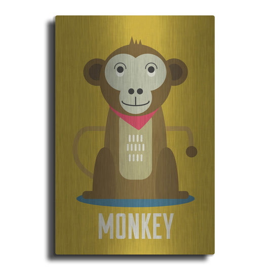 Luxe Metal Art 'Monkey Kids Nursery' by Gary Williams, Metal Wall Art