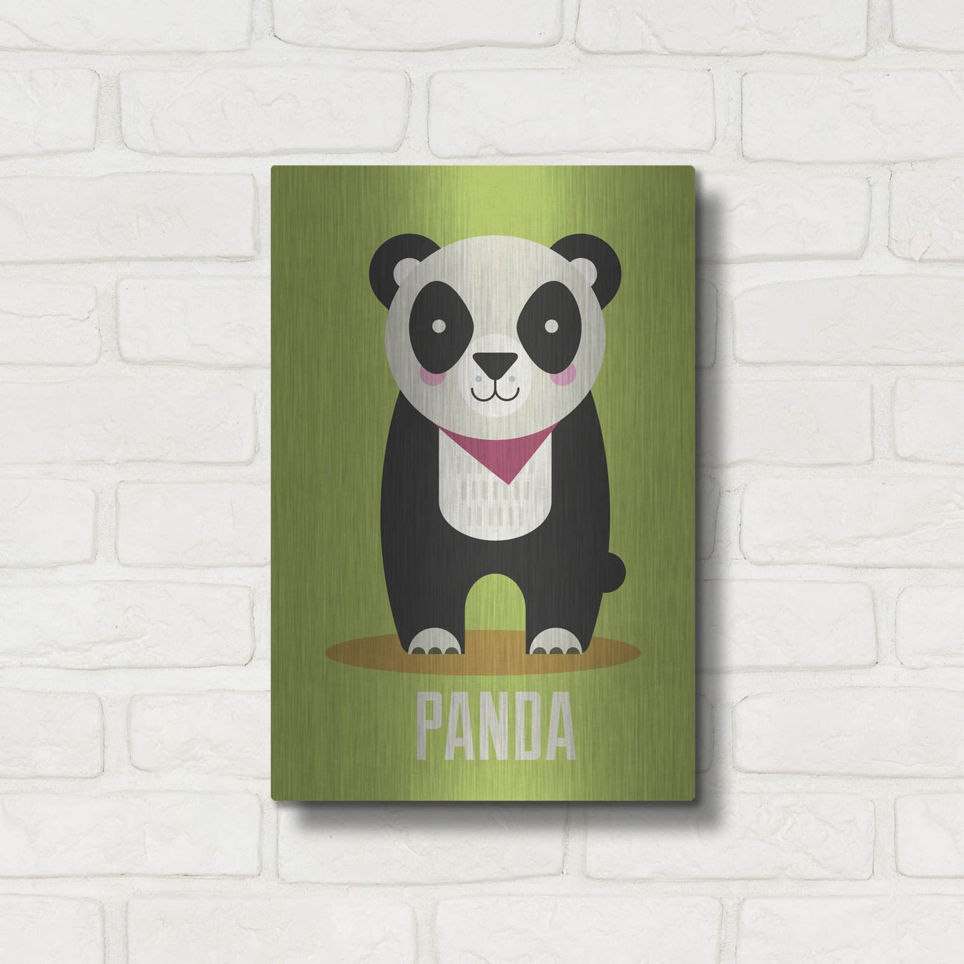 Luxe Metal Art 'Panda Kids Nursery' by Gary Williams, Metal Wall Art,12x16