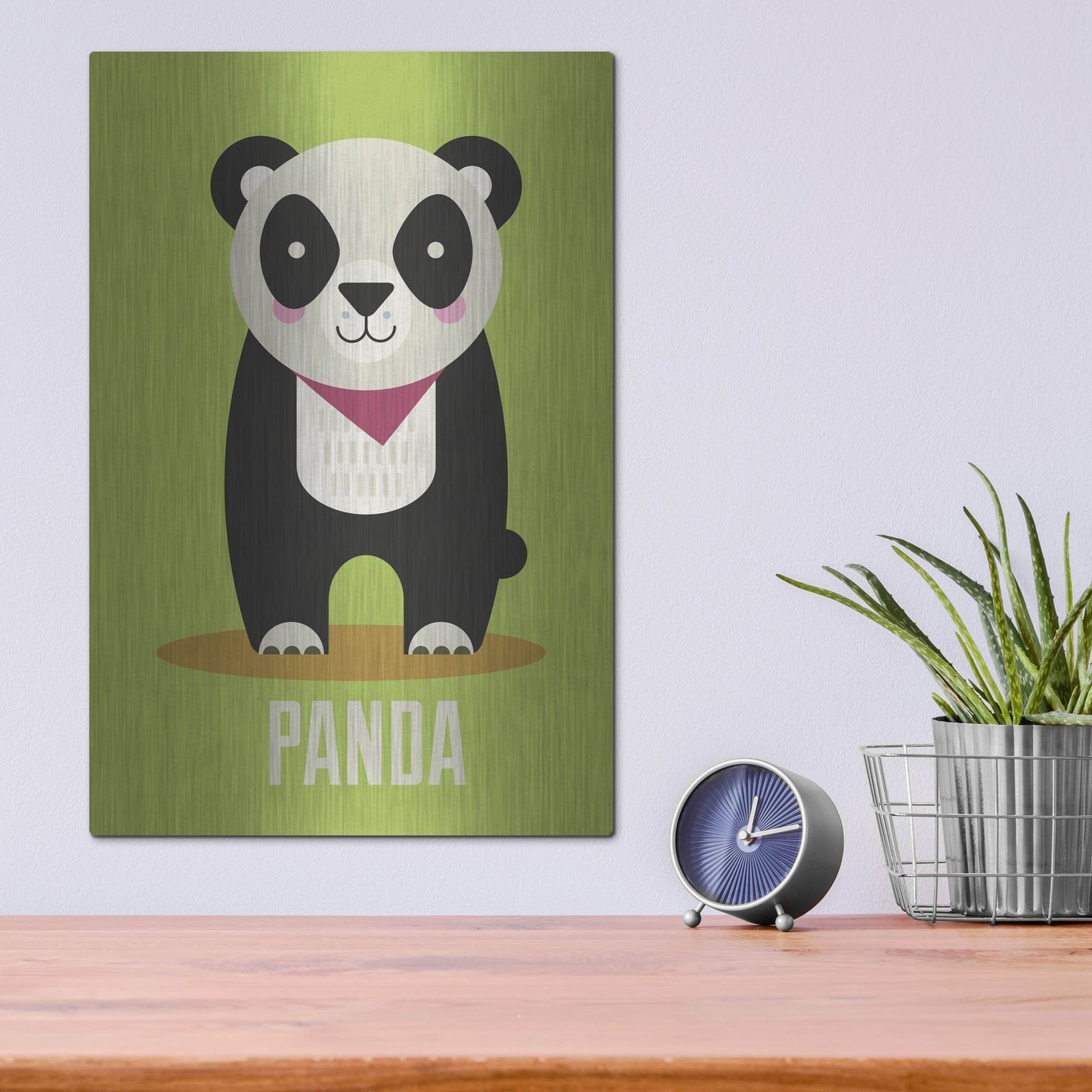 Luxe Metal Art 'Panda Kids Nursery' by Gary Williams, Metal Wall Art,12x16