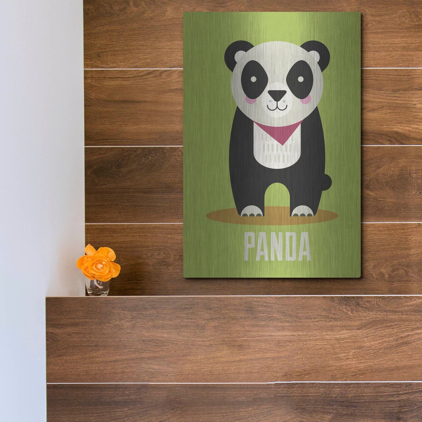 Luxe Metal Art 'Panda Kids Nursery' by Gary Williams, Metal Wall Art,12x16